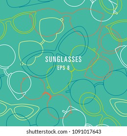 sunglasses frame seamless vector pattern