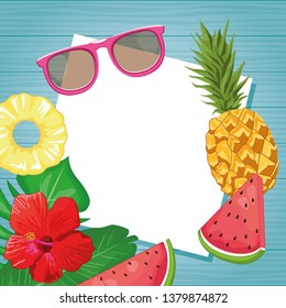 sunglasses and fruits