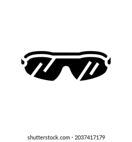 sunglasses golf player accessory glyph icon vector. sunglasses golf player accessory sign. isolated contour symbol black illustration
