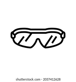 sunglasses golf player accessory line icon vector. sunglasses golf player accessory sign. isolated contour symbol black illustration