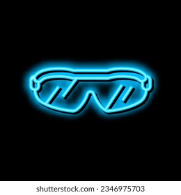 sunglasses golf player accessory neon light sign vector. sunglasses golf player accessory illustration