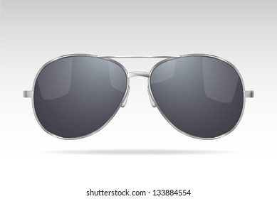 Sunglasses. (gradient, transparent objects). Vector illustration