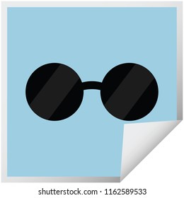 sunglasses graphic vector illustration square sticker