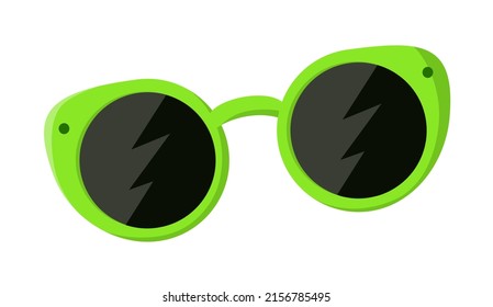 Sunglasses green Vector illustration isolated on white background