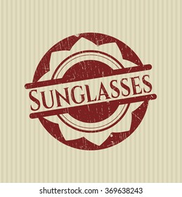 Sunglasses grunge stamp