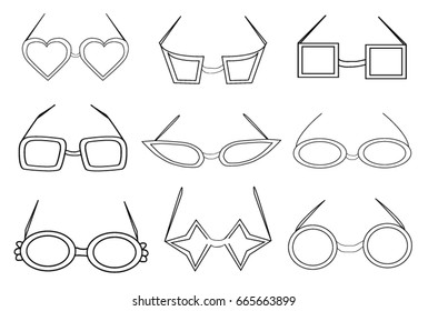 Sunglasses hand drawn