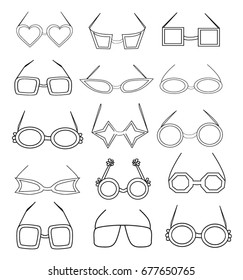 Sunglasses hand drawn