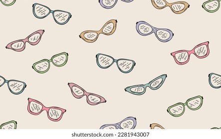 Gafas de sol, ilustración dibujada a mano, vector.