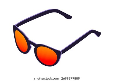 Gafas de sol - Ilustración vectorial isométrica dibujada a mano.