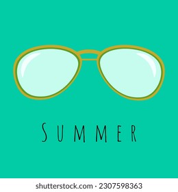 sunglasses, hat, panama, swimsuit, summer, beachfront, trend, .Banner, Poster. Doodle Style.Hand Drawn.Bright Colors.Retro.90s,70s,80s.Glass.Packaging,Holiday.Fashion.Modern.White Background.EPS 10.