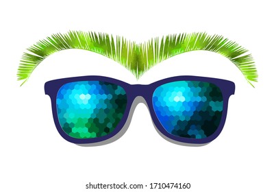 Sunglasses. Hello summer. Vector illustration