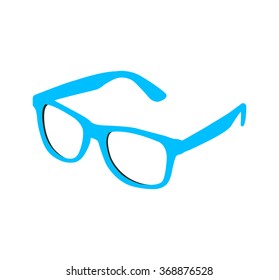 Sunglasses  hipster colored icon on white background vector illustration