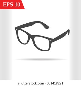 Sunglasses hipster icon on white background vector illustration