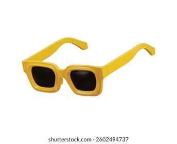 Sunglasses icon 3d render concept of fashion illustration entertainment elements vector illustration