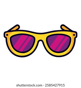 A sunglasses icon about rock and roll fashion
