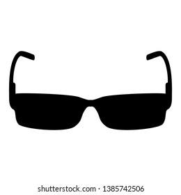 Sunglasses icon black color vector illustration flat style simple image