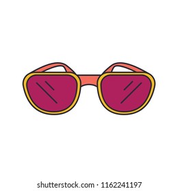 Sunglasses icon. Cartoon sunglasses vector icon for web design isolated on white background