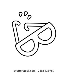 Sonnenbrille Symbol sauber und moderne Vektorgrafik