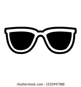 Sunglasses icon design. Sunglasses icon in modern flat style design. Vector illustration.