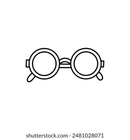 Sunglasses icon design vector in black color.