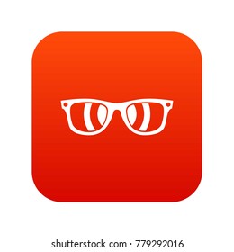 Sunglasses icon digital red for any design isolated on white vector illustration