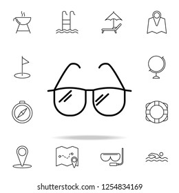 sunglasses icon. Element of simple icon for websites, web design, mobile app, info graphics. Thin line icon for website design and development, app development on white background