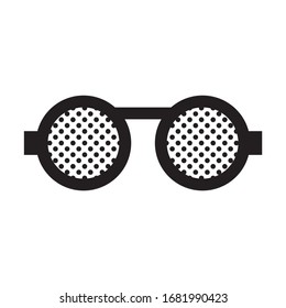 Sunglasses. Icon Filled with Dots.