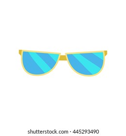 Sunglasses icon flat design style silhouette. Simple icon. Vector illustration