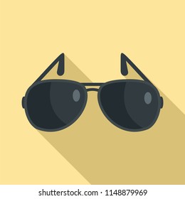 Sunglasses icon. Flat illustration of sunglasses vector icon for web design