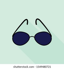 Sunglasses icon. Flat illustration of sunglasses vector icon for web design