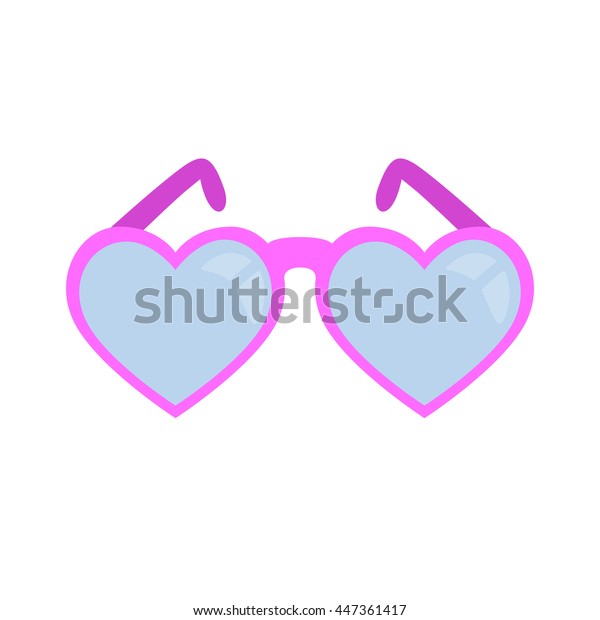 Sunglasses Icon Sunglasses Form Heart Stock Vector (Royalty Free) 447361417