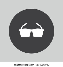 Sunglasses icon. glasses button.