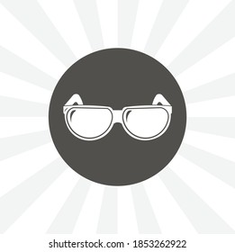 Sunglasses icon. glasses isolated solid vector icon