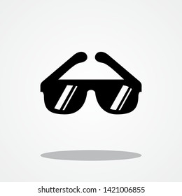 Sunglasses Icon with Gray Shadow 