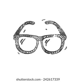 sunglasses icon, hand drawn doodle style, vector illustration series.