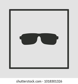 Sunglasses icon, isolated. Flat design.