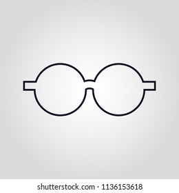 Sunglasses icon isolated flat vector icon 
