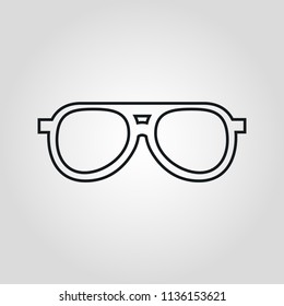 Sunglasses icon isolated flat vector icon 