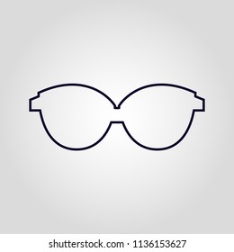 Sunglasses icon isolated flat vector icon 