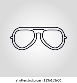 Sunglasses icon isolated flat vector icon 