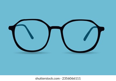 Sunglasses icon isolated on Blue background. Vector illustration