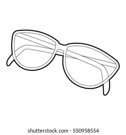 Sunglasses icon. Isometric 3d illustration of sunglasses vector icon for web