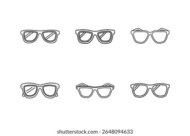sunglasses icon line art vector illustration
