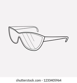 Sunglasses icon line element. Vector illustration of sunglasses icon line isolated on clean background for your web mobile app logo design.