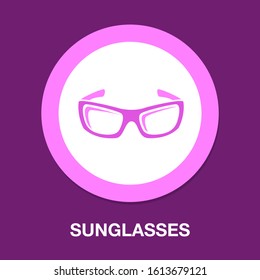 sunglasses icon. Logo element illustration. sunglasses design. colored collection. sunglasses concept. Can be used in web and mobile
