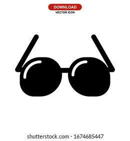 sunglasses icon or logo isolated sign symbol vector illustration - high quality black style vector icons
