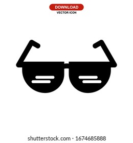 sunglasses icon or logo isolated sign symbol vector illustration - high quality black style vector icons

