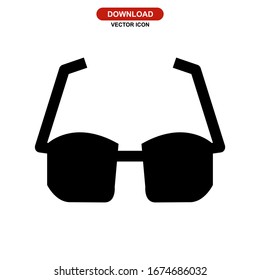 sunglasses icon or logo isolated sign symbol vector illustration - high quality black style vector icons
