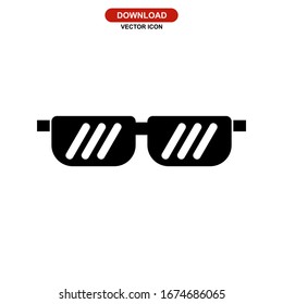sunglasses icon or logo isolated sign symbol vector illustration - high quality black style vector icons
