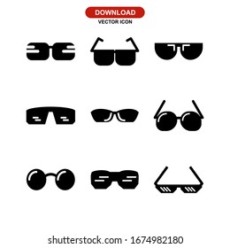 sunglasses icon or logo isolated sign symbol vector illustration - Collection of high quality black style vector icons
